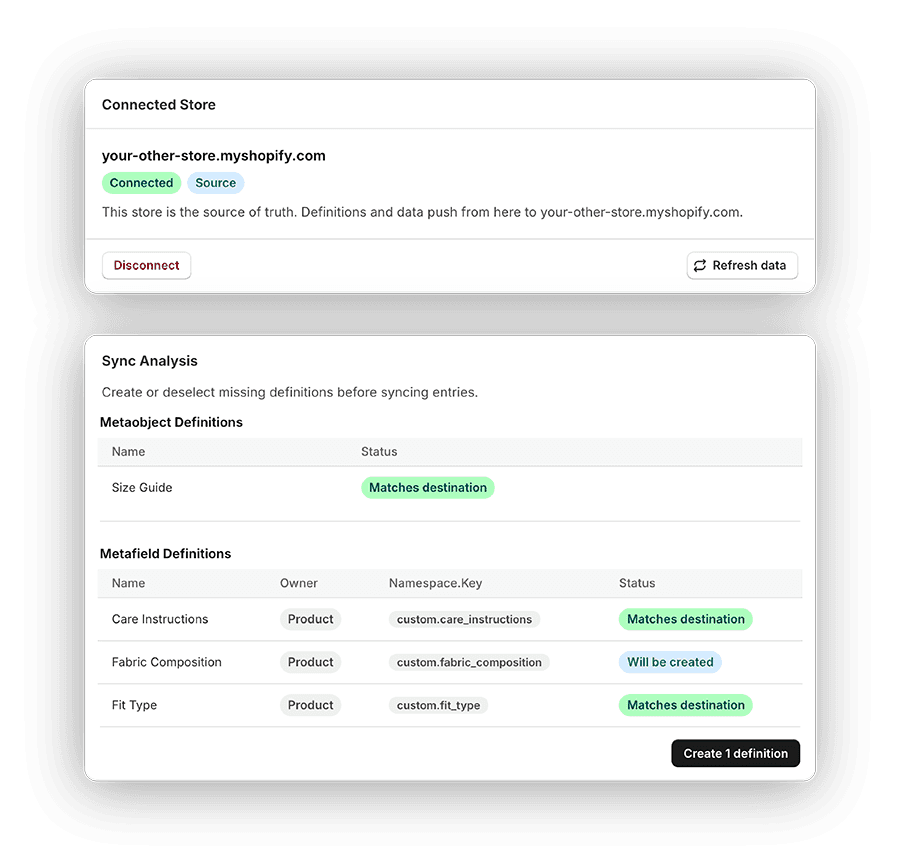 MetaMaintain app interface screenshots